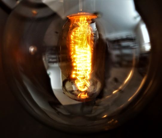 Industrial Brass Edison Globe Sconce