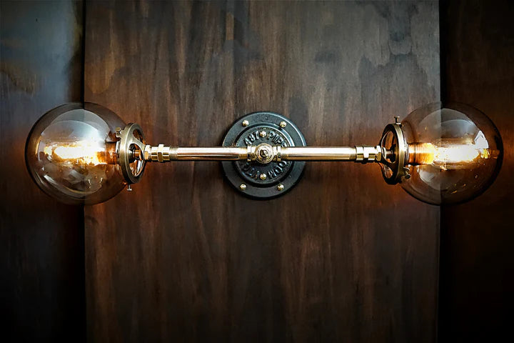Industrial Brass Edison Wall Light/Vanity Light