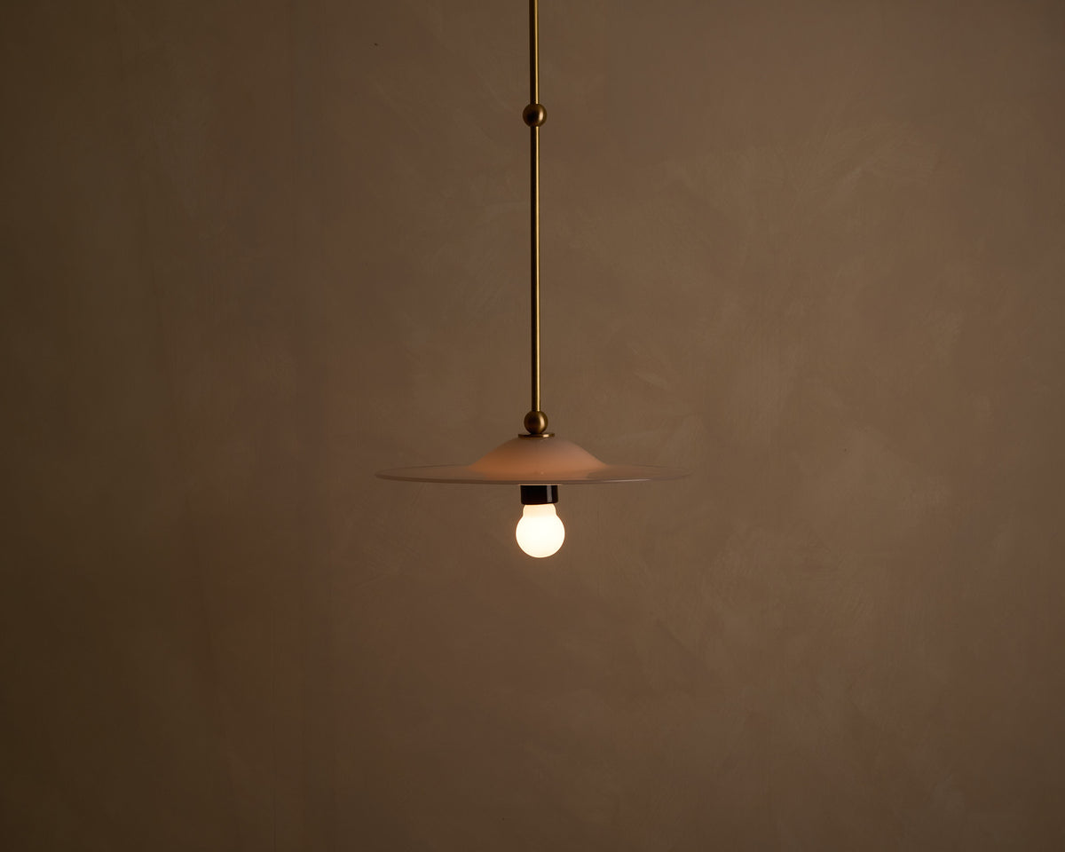 Classic Rondel "Alabaster" Pendant Light