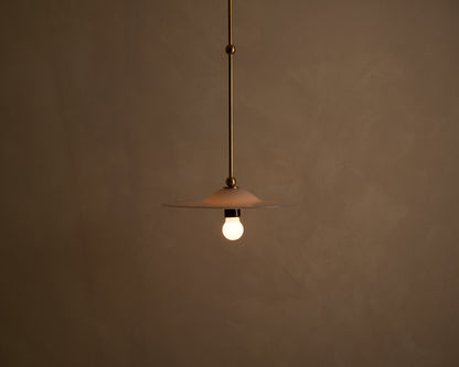 Classic Rondel "Alabaster" Pendant Light
