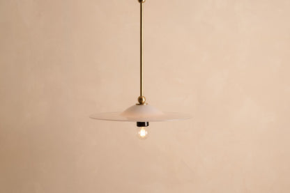 Classic Rondel "Alabaster" Pendant Light