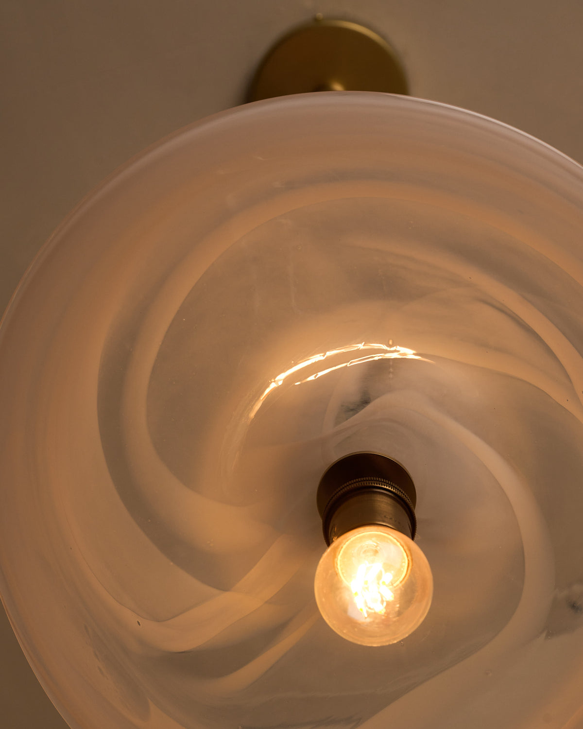 Classic Rondel "Alabaster" Pendant Light