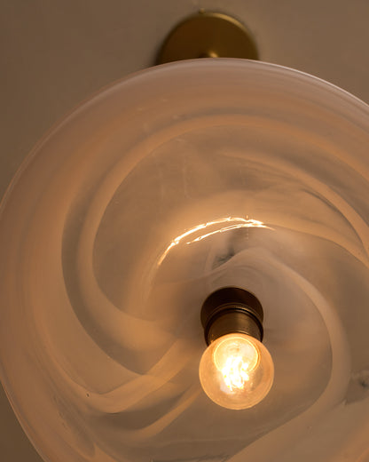 Classic Rondel "Alabaster" Pendant Light