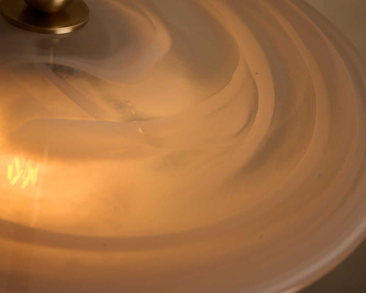Classic Rondel "Alabaster" Pendant Light