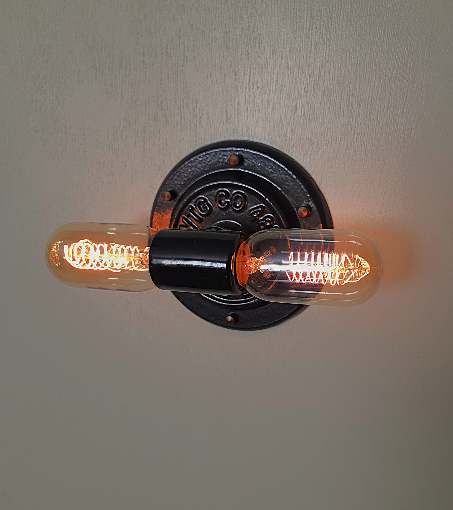 Industrial Edison bulb wall sconce
