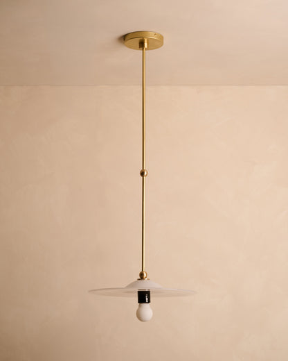 Classic Rondel "Alabaster" Pendant Light