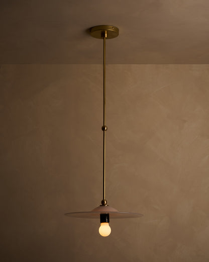 Classic Rondel "Alabaster" Pendant Light