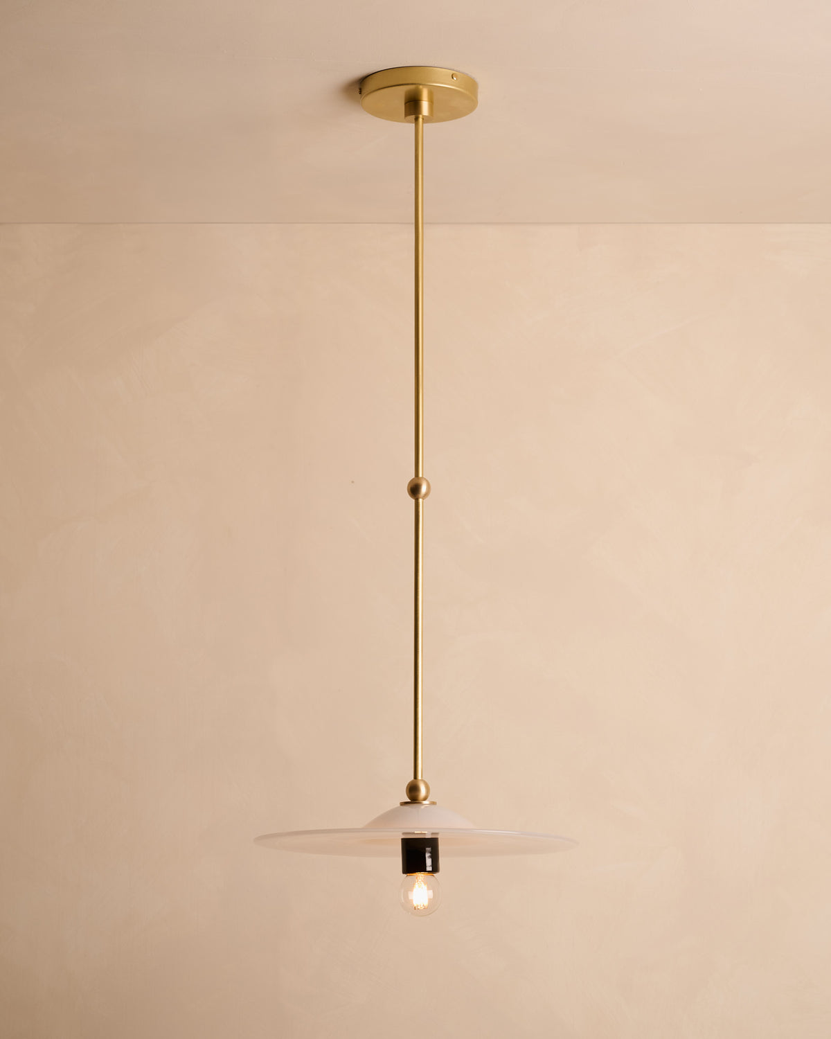 Classic Rondel "Alabaster" Pendant Light