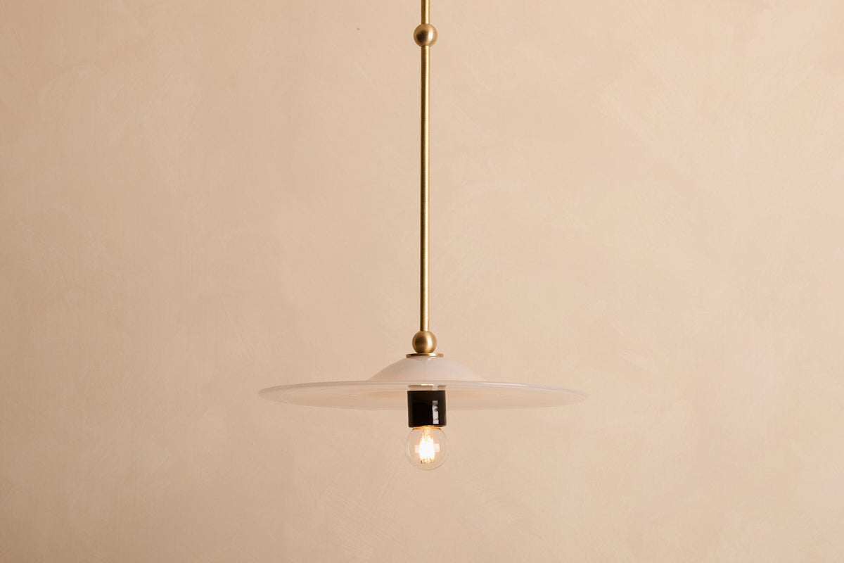 Classic Rondel "Alabaster" Pendant Light
