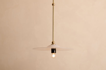 Classic Rondel "Alabaster" Pendant Light
