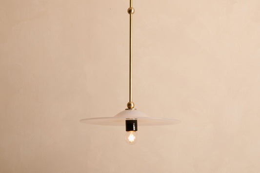 Classic Rondel "Alabaster" Pendant Light