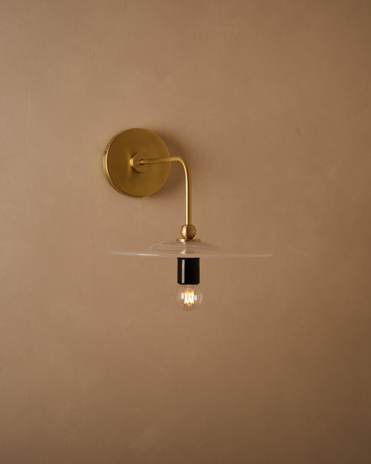 The Carriage "Natural Brass" Wall Sconce