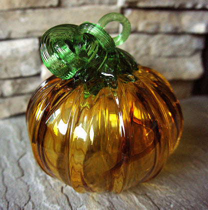 Blown Glass Pumpkin - R.V.HARGRAVE    # #
