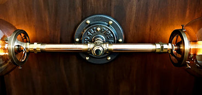 Industrial Brass Edison Wall Light/Vanity Light - R.V.HARGRAVE    # # Edison bulb brass industrial lighting